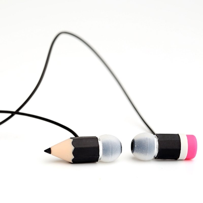 淘气声活│hoomia 好设计│【Magic Pencil】魔术铅笔耳机（浑厚黑） - 耳机 - 硅胶 黑色