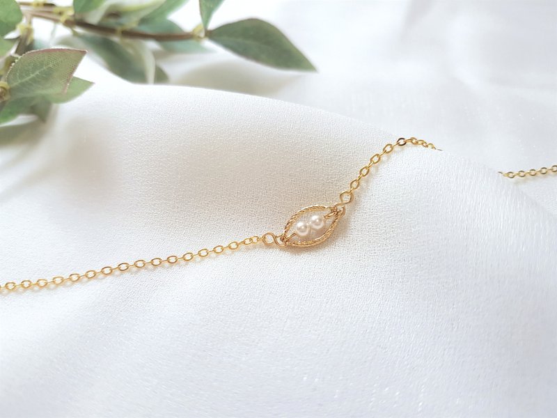 小豆荚 · 珍珠 细手链 - 手链/手环 - 珍珠 金色