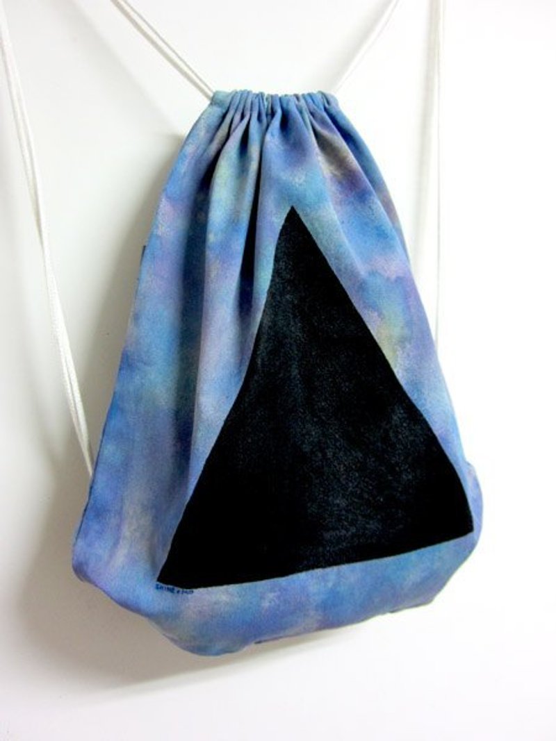 三角爱渲染-手绘束口后背包 - 侧背包/斜挎包 - 其他材质 紫色