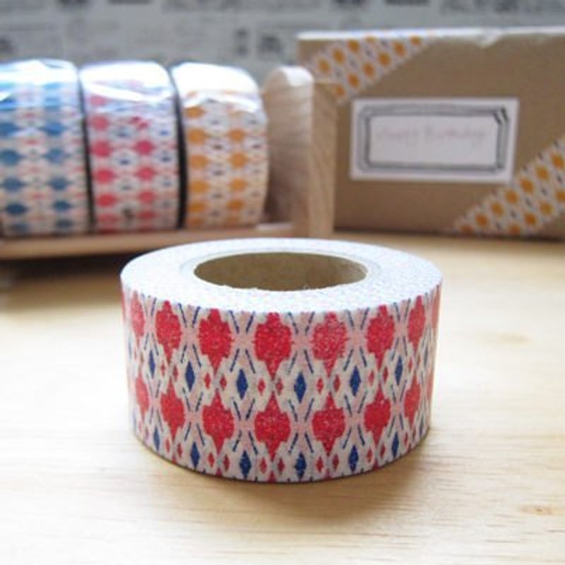 Marks Masking Tape MT和纸胶带 EBI系列2代 几何图腾(EBI-MKT2-RE) - 纸胶带 - 纸 红色