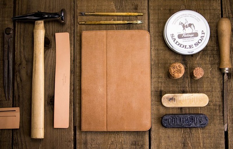 alto iPad mini 1 case 真皮保护套，Furbo mini - 卡其色 [可定制雷雕文字，需另外加购] 皮革 Leather Case - 其他 - 真皮 卡其色