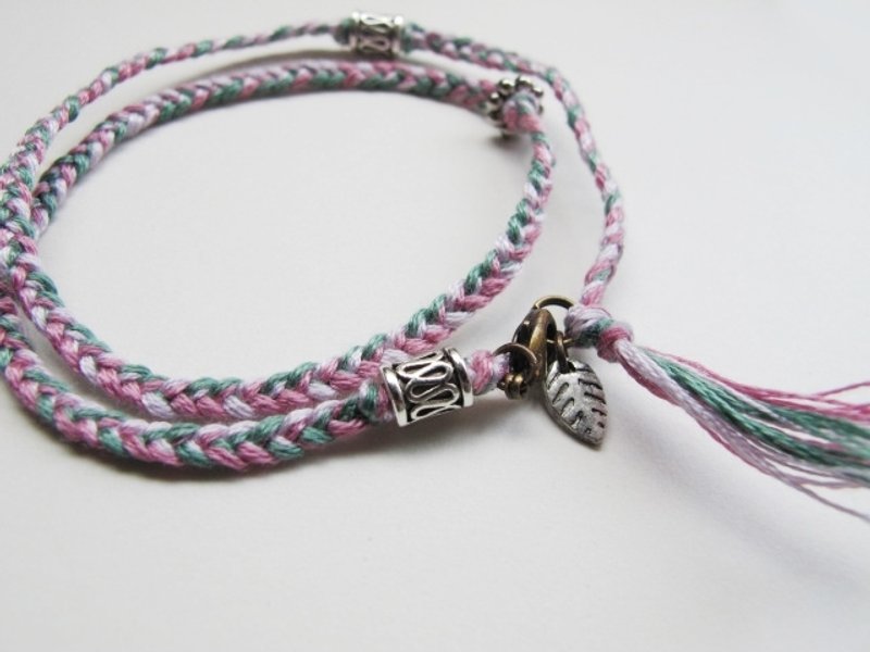 手作手饰-缠绕系列/14/ - 手链/手环 - 压克力 紫色