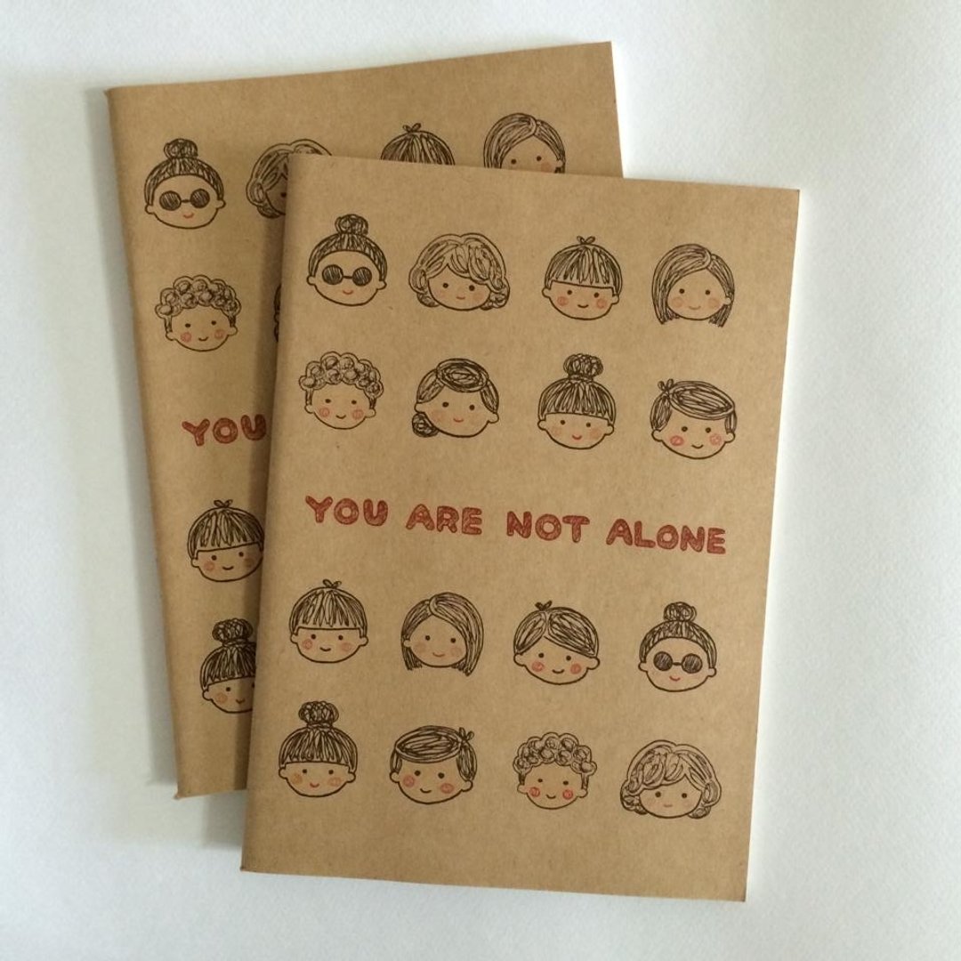 YOU ARE NOT ALONE 笔记本N0001 - 笔记本/手帐 - 纸 咖啡色