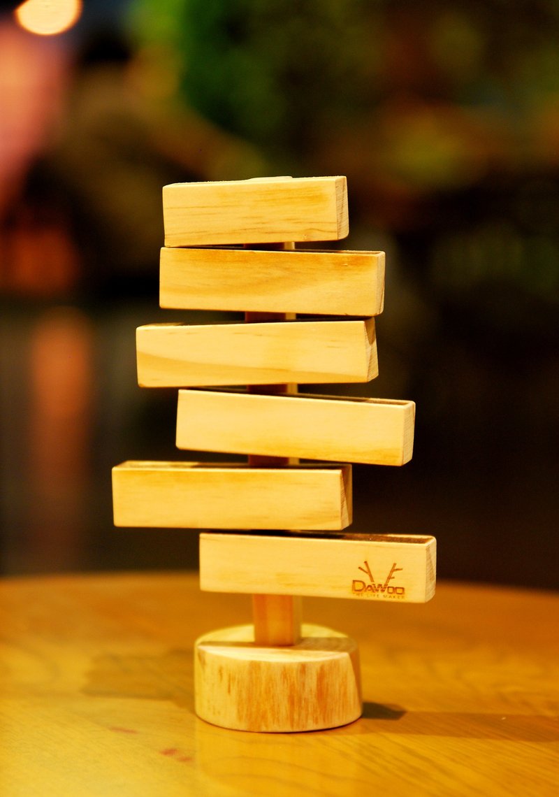 【圣诞礼物】耶诞TREE / 原木耶诞装饰小物 - 摆饰 - 木头 金色