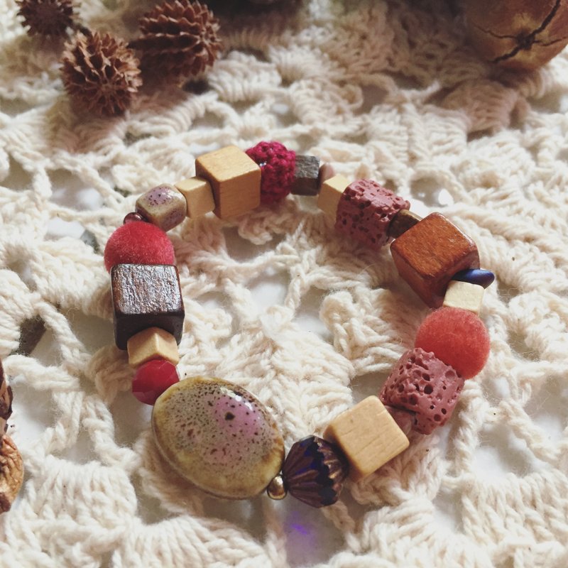 红戏余晖 异材质手环 - 手链/手环 - 其他材质 红色