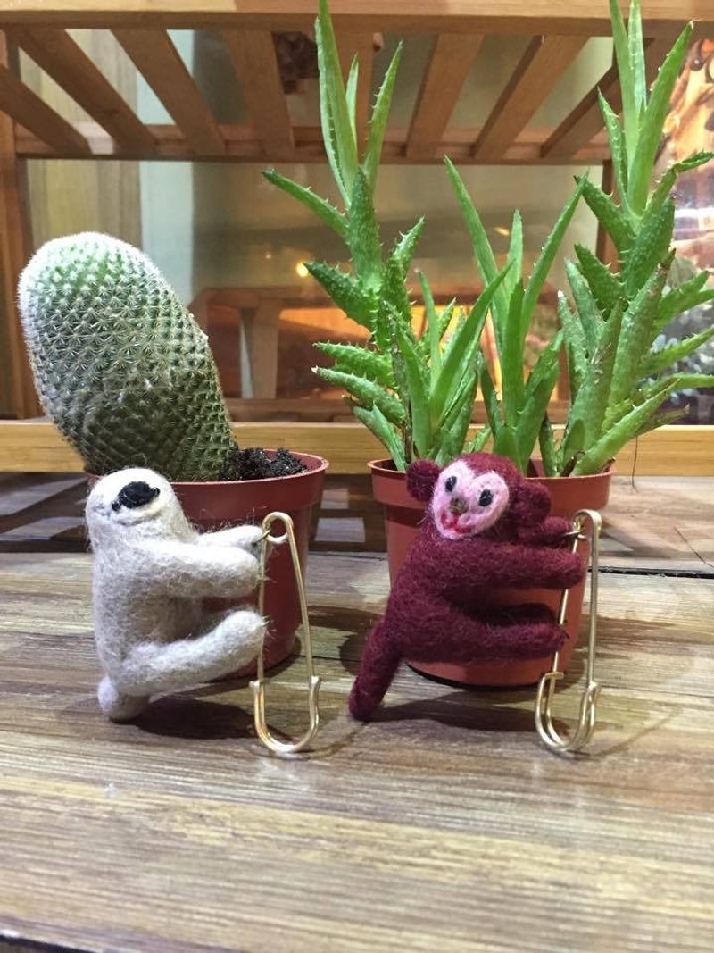 ✬羊毛毡动物别针/胸针✬（蓝猫） - 胸针 - 羊毛 多色