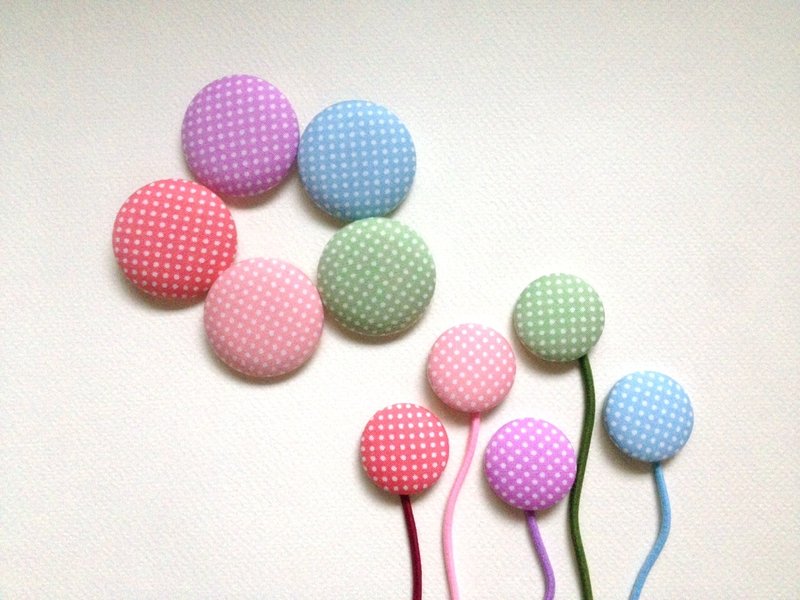 hm2。 点点控。缤纷马卡龙。单扣发束 1组5入 - 发饰 - 其他材质 多色