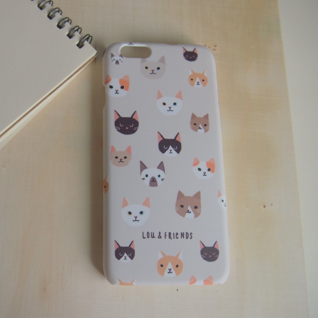 :: 圣诞礼物 ::猫奴手机壳（Q版） iPhone 6 / 6s / 7 - 平板/电脑保护壳 - 塑料 多色