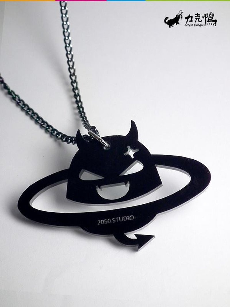 力克鸭▲恶魔飞碟▲项链/钥匙圈 - 项链 - 塑料 黑色