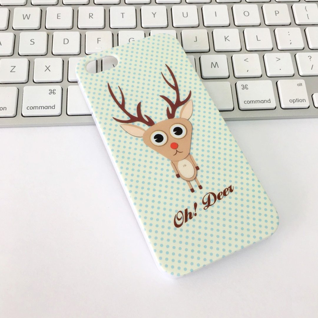 香港原创设计 可爱动物小鹿图案  iPhone X,  iPhone 8,  iPhone 8 Plus, iPhone 7, iPhone 7 Plus, iphone 6/6S , iphone 6/6S PLUS, Samsung Galaxy Note 7 透明手机壳 - 其他 - 塑料 