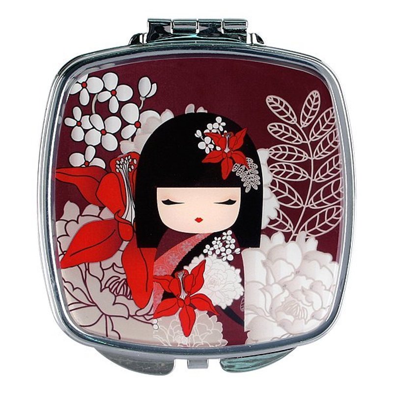 Kimmidoll 和福娃娃 随身镜 Nobuko - 彩妆刷具/镜子/梳子 - 其他金属 红色