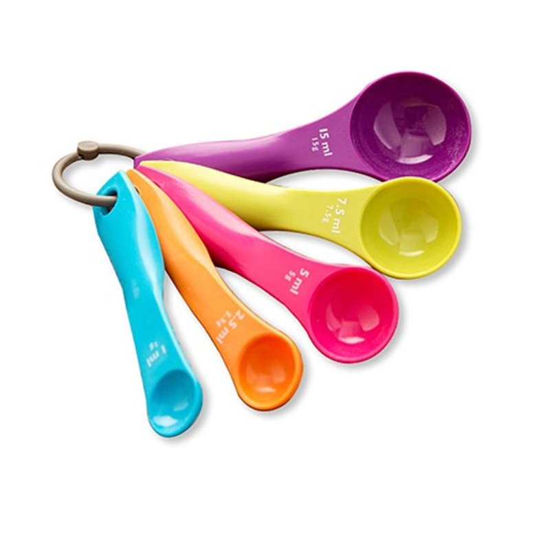 料理定量勺-小容量五件入, 瑞典 GreeGreen 格力绿 (料理定量勺/定量匙/刻度匙/调味匙/比例匙) - 厨房用具 - 塑料 多色