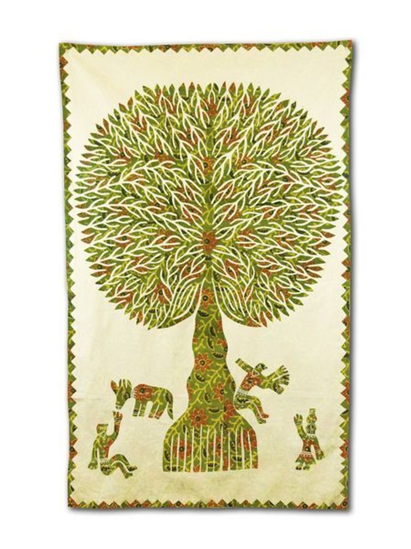 手工刺绣挂布  Tree of Life - 墙贴/壁贴 - 棉．麻 