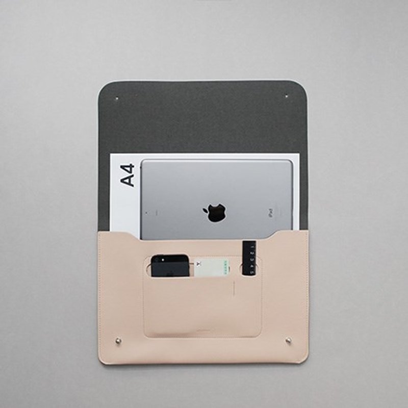 【牛一水佘】ithinkso 文件袋 笔电袋 手拿包 DOCUMENT ORGANIZER _ M_Pink - 文件夹/资料夹 - 真皮 粉红色