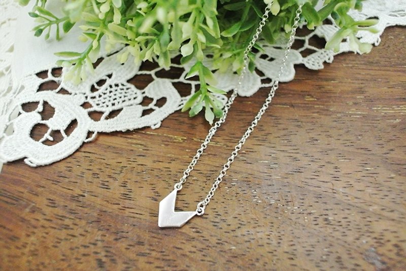 几何爱心纯银项链 - 项链 - 其他金属 