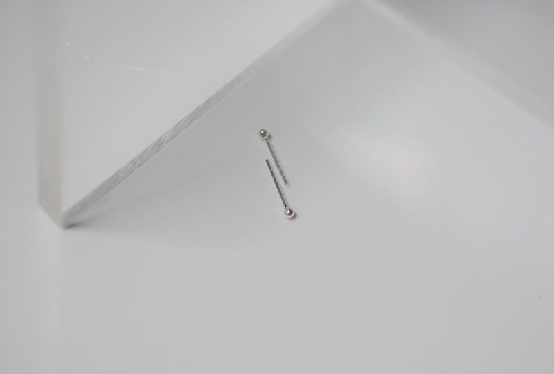 基础系列 | 纯银 火柴耳针 迷你 - 耳环/耳夹 - 纯银 