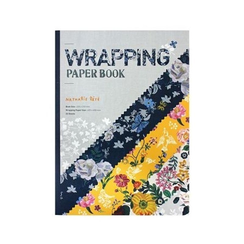 Dessin x 7321 Design-Nathalie Lete 包装纸本-蓝蝶(20大张),7321-08483 - 包装材料 - 纸 多色