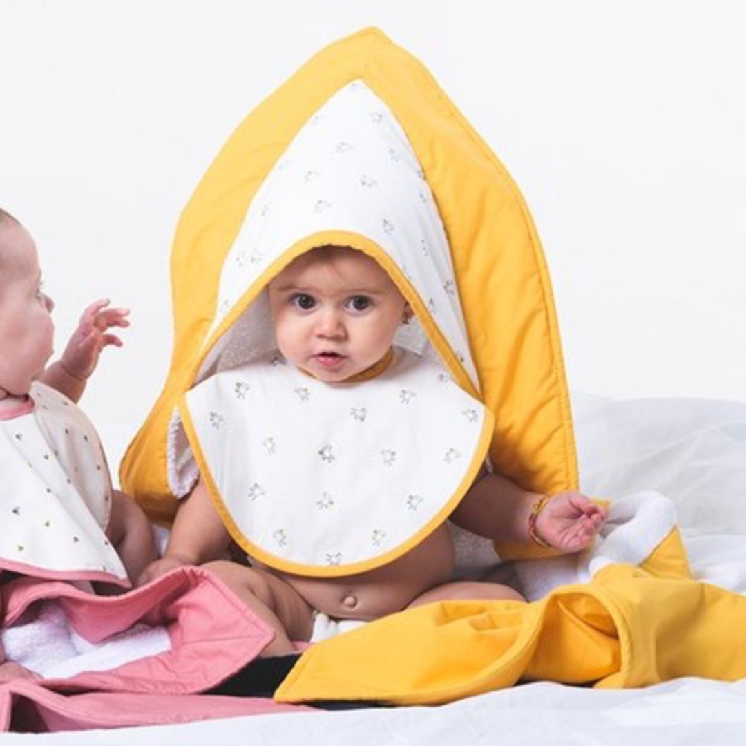 【西班牙制】鲨鱼咬一口BabyBites100%纯棉婴儿浴袍巾/浴巾围裙 - 围嘴/口水巾 - 棉 多色