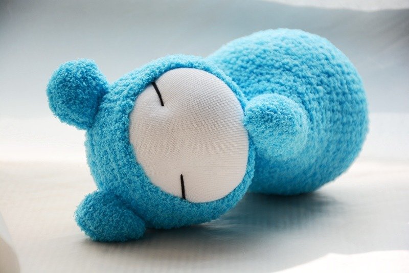 自然风手作袜子娃娃～蓝色小肥鼠 - 玩偶/公仔 - 棉．麻 蓝色