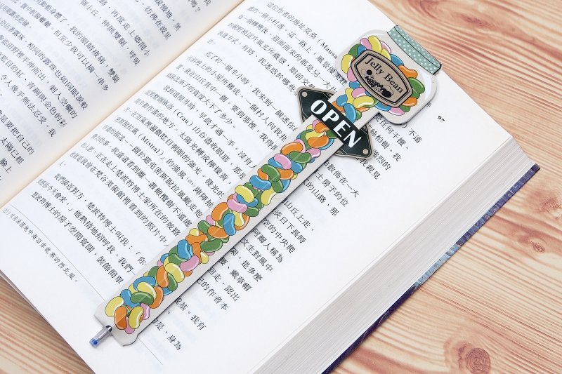 【欧士OSHI】指标书签笔 - 雷根糖  书夹  原子笔 - 书签 - 塑料 多色