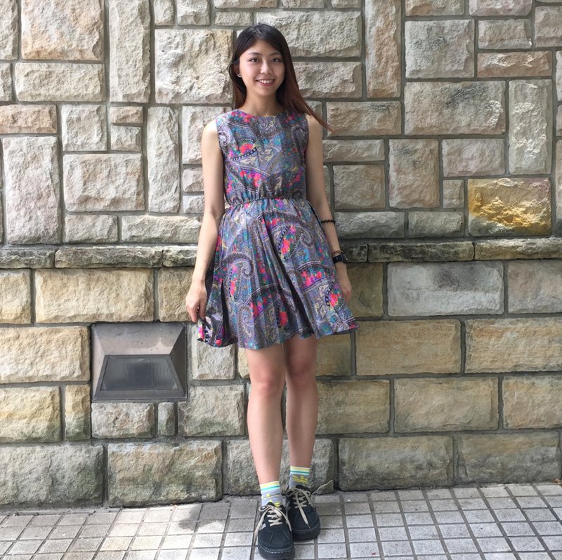 古着洋装_/ 百花朵朵 / 印花 / 雪纺 - 洋装/连衣裙 - 其他材质 多色