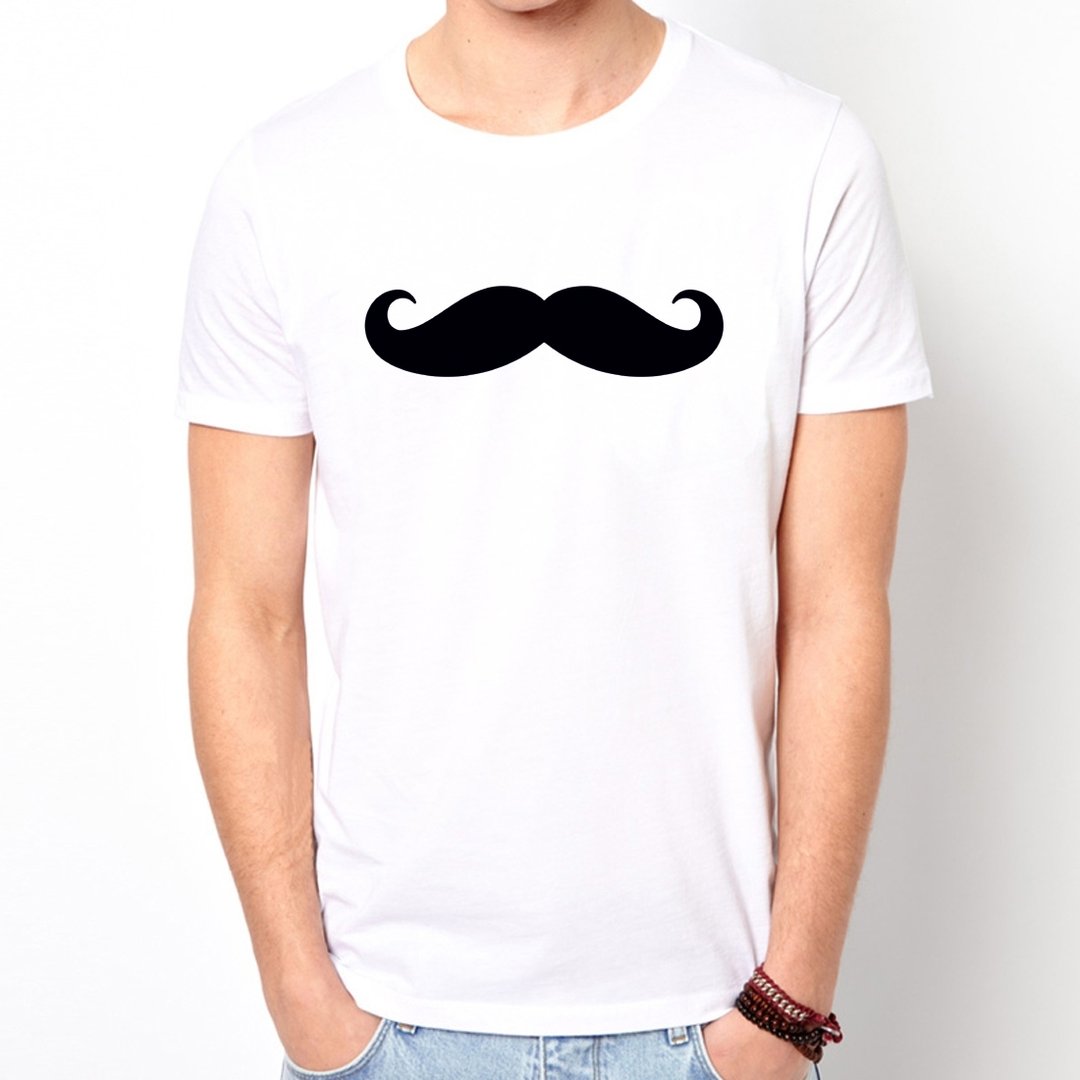 Mustache #3短袖T恤-2色 胡子 胡须 复古 眼镜 文青 艺术 设计 时髦 父亲 - 男装上衣/T 恤 - 其他材质 多色