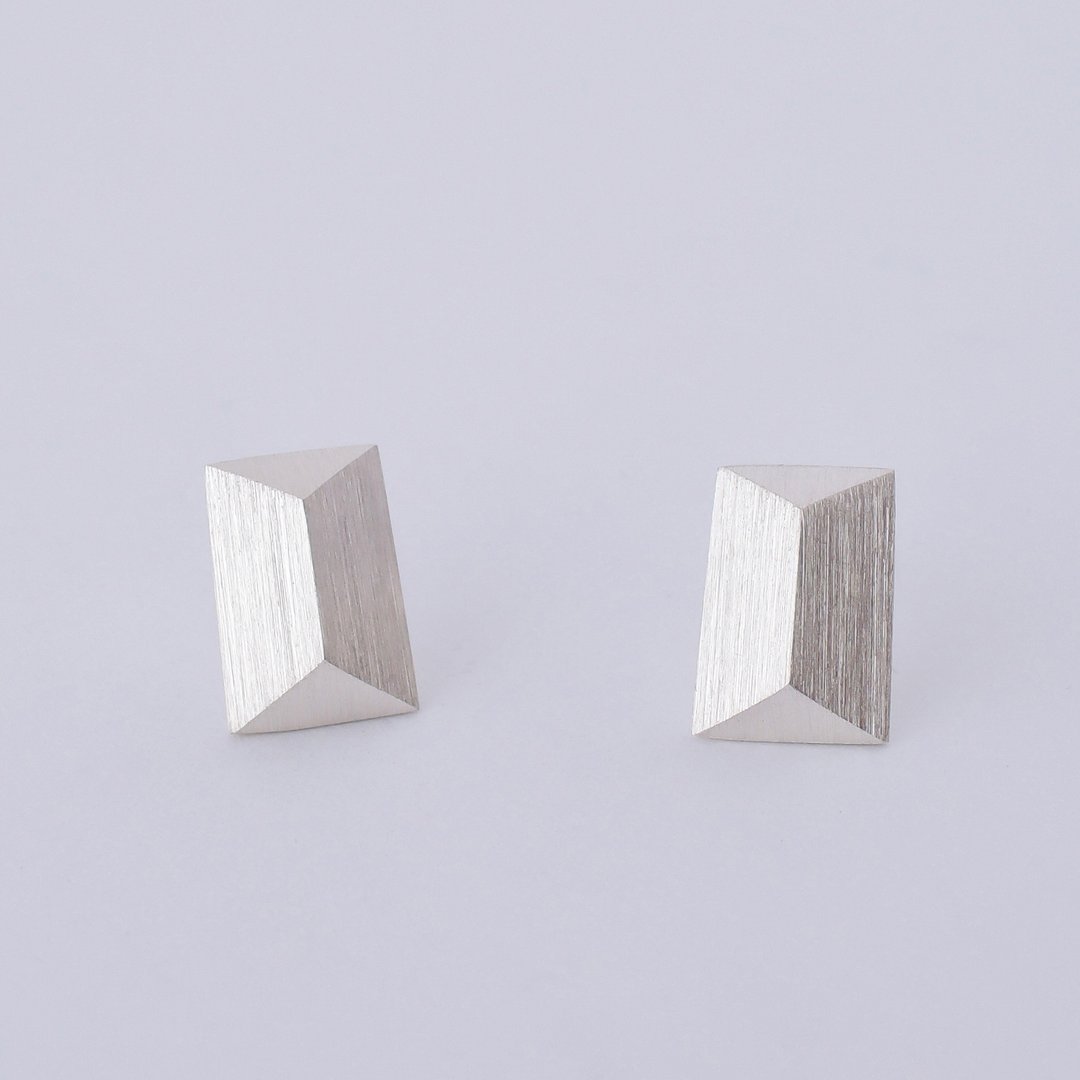 mirror piercing (hairline) = silver 925 earrings = - 耳环/耳夹 - 其他金属 白色