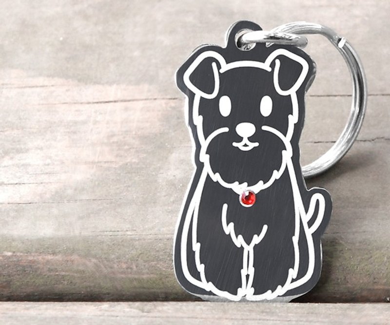 【猎狐梗】‘狗狗形状’专属-定制名牌（6色钻）◆可爱x防走失◆ - 项圈/牵绳 - 其他金属 橘色