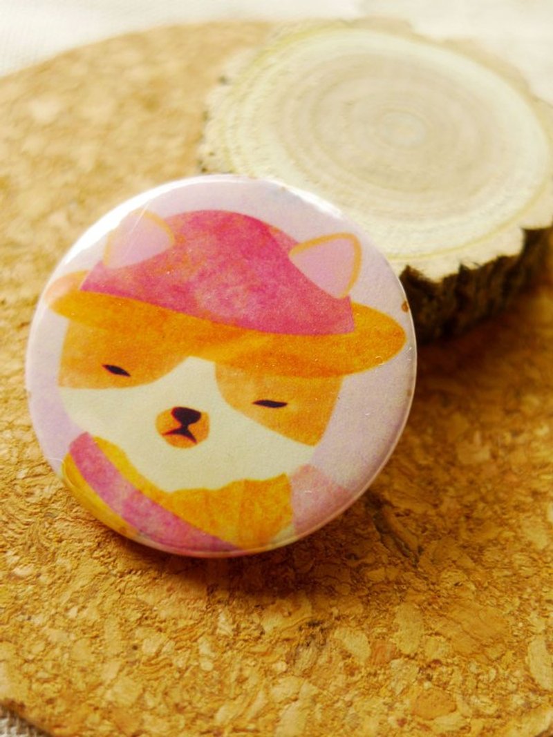 瞌睡猫-32mm小胸章 - 胸针 - 塑料 