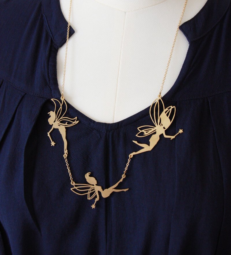 传说中的小精灵项链 - 项链 - 其他金属 金色