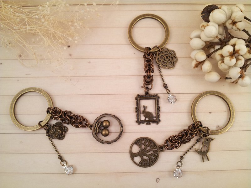 cirCle Life。热销款B-1*钥匙圈 挂饰 - 钥匙链/钥匙包 - 其他金属 咖啡色