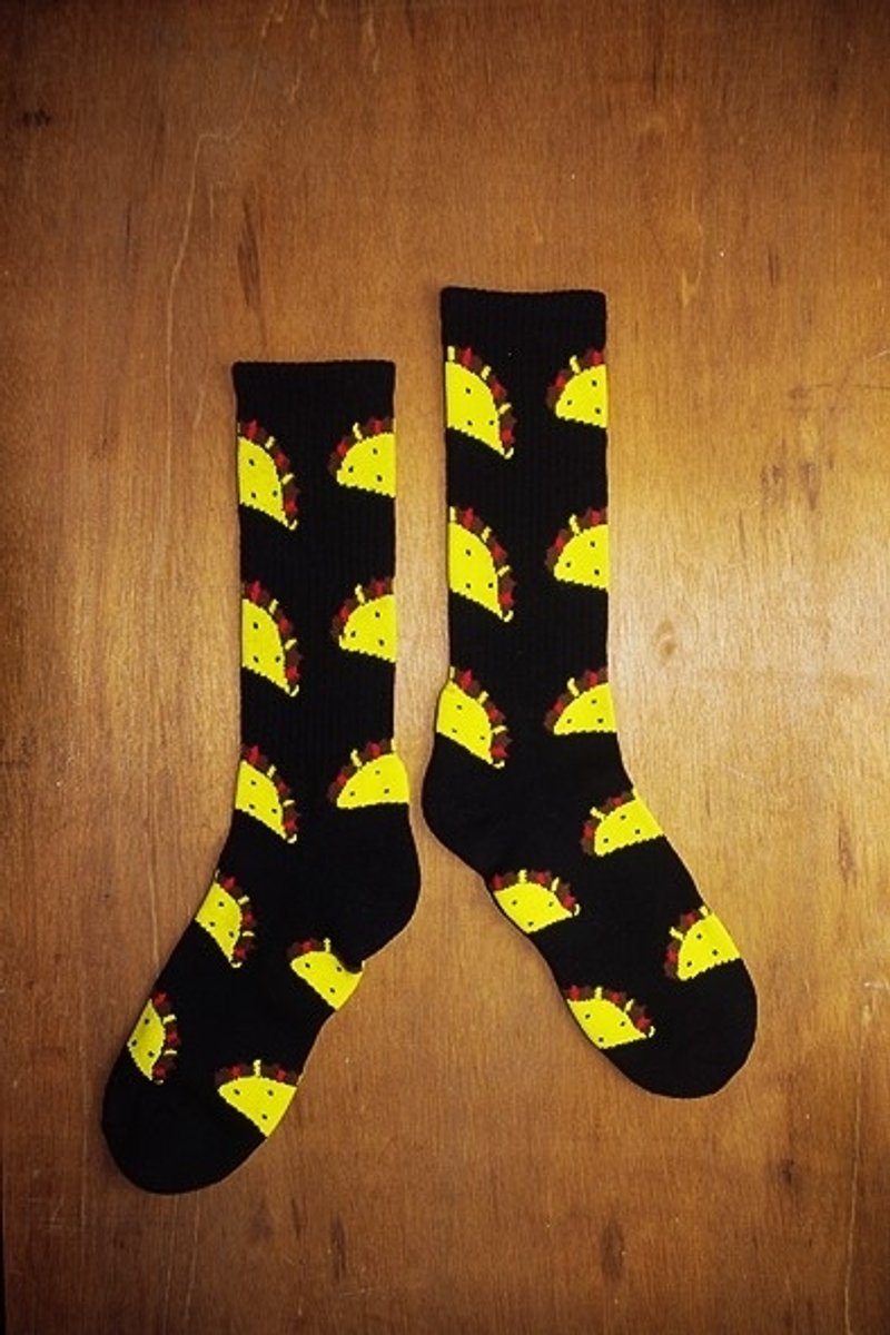 墨西哥黑taco卷饼袜!!夏漪眺=knock your socks off !! - 袜子 - 其他材质 黑色