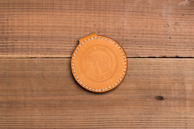 皮革随身镜 - 彩妆刷具/镜子/梳子 - 真皮 咖啡色