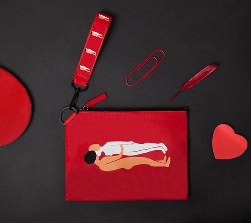 YIZISTORE 印花皮革 手拿包 化妆包 - 手拿包 - 其他材质 绿色