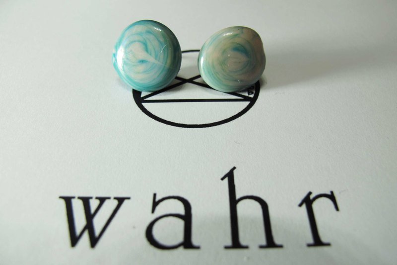 【Wahr】绿叶子耳环(一对) - 耳环/耳夹 - 其他材质 绿色