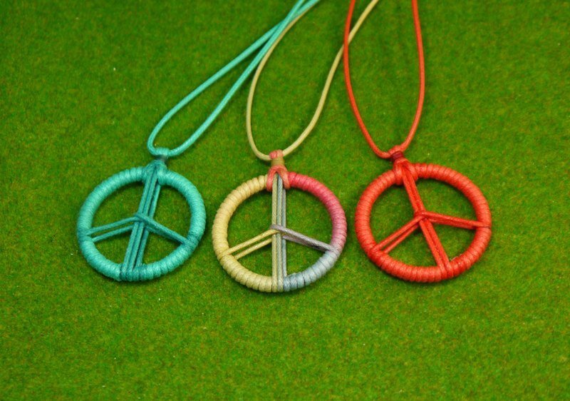 TvT／PEACE和平编绳项链(无编织款) - 项链 - 棉．麻 多色