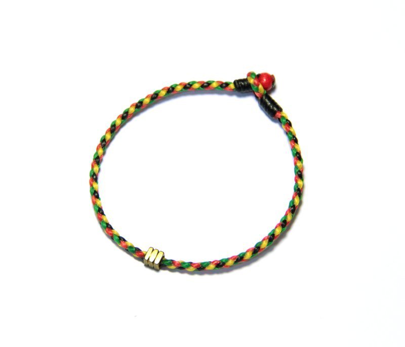 一块自我 蚕丝蜡线手环 滑珠款 - 手链/手环 - 其他金属 多色