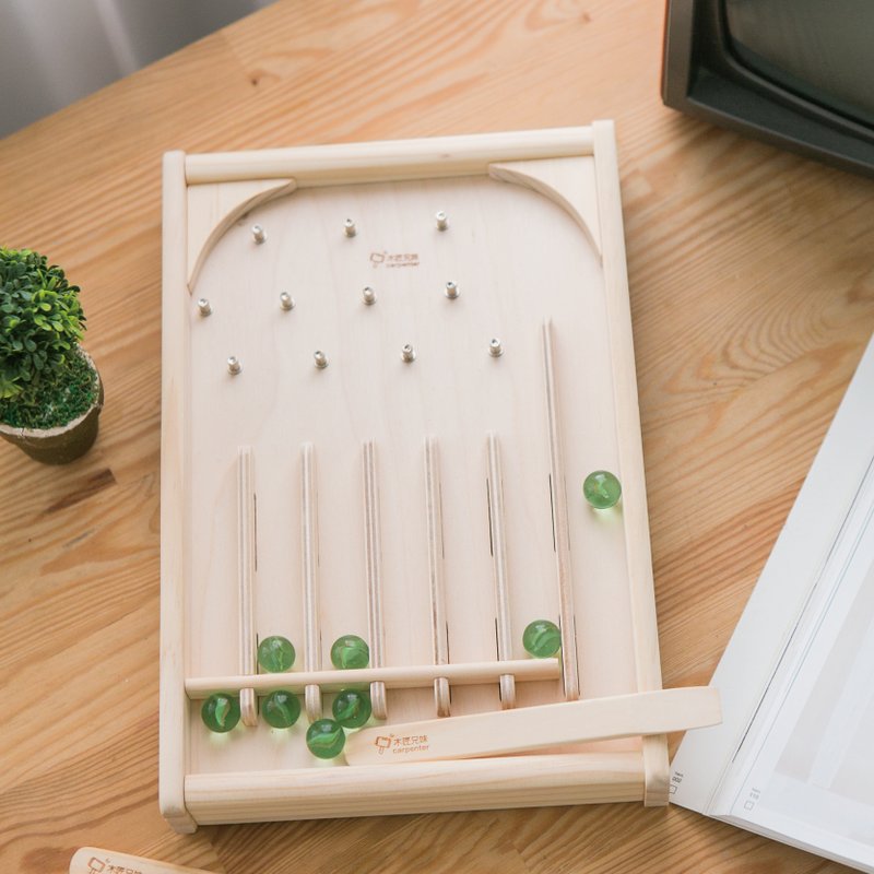 复古弹珠台 - 玩具/玩偶 - 木头 卡其色