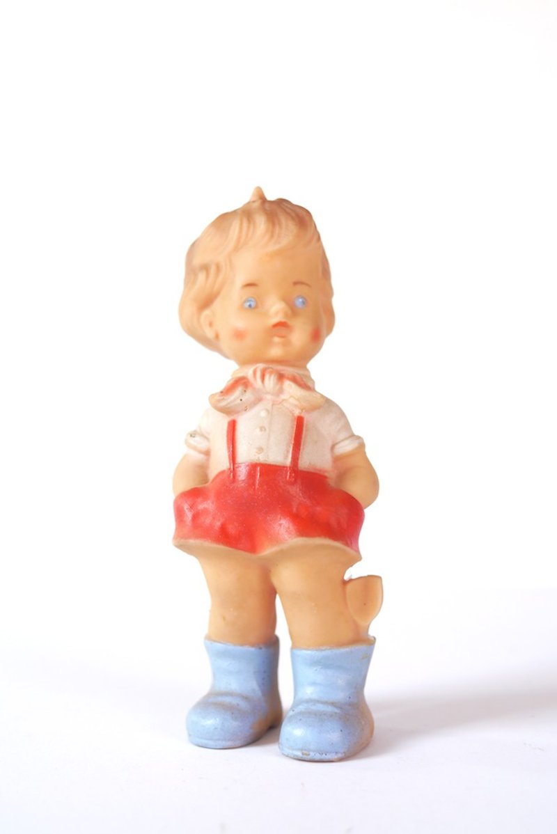 小女孩橡皮公仔 - 玩偶/公仔 - 橡胶 红色