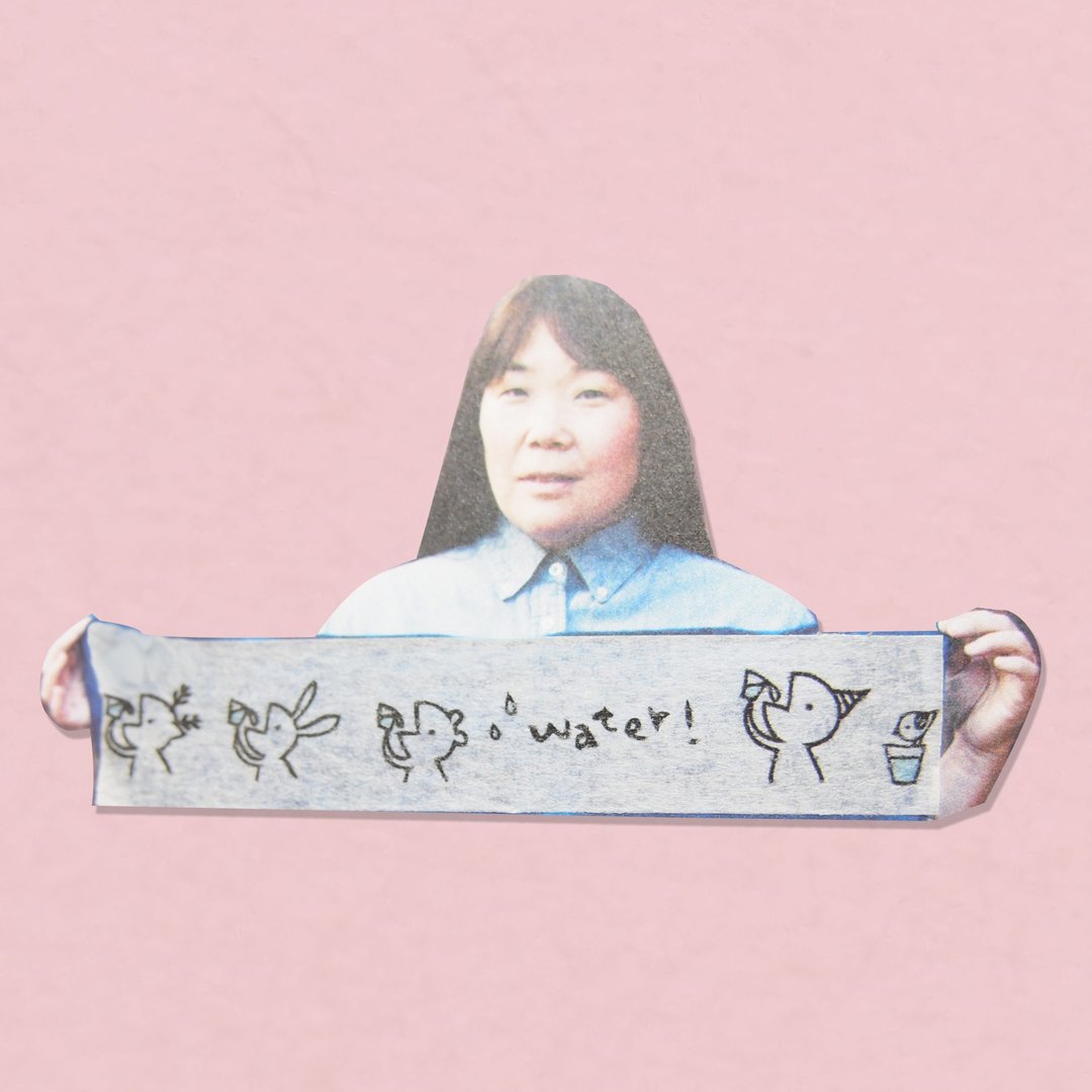 ♪多喝水／纸胶带 - 纸胶带 - 纸 白色