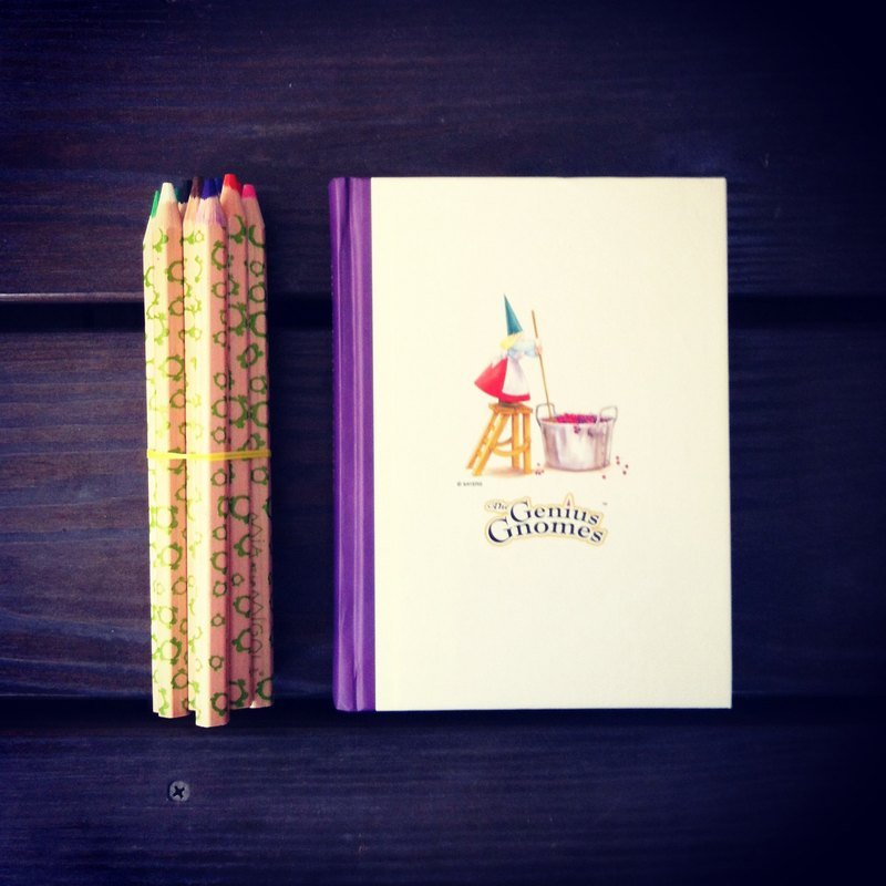 法国 Le Migou 彩色铅笔组 + The Genius Gnomes 纯色笔记书 - 笔记本/手帐 - 纸 紫色