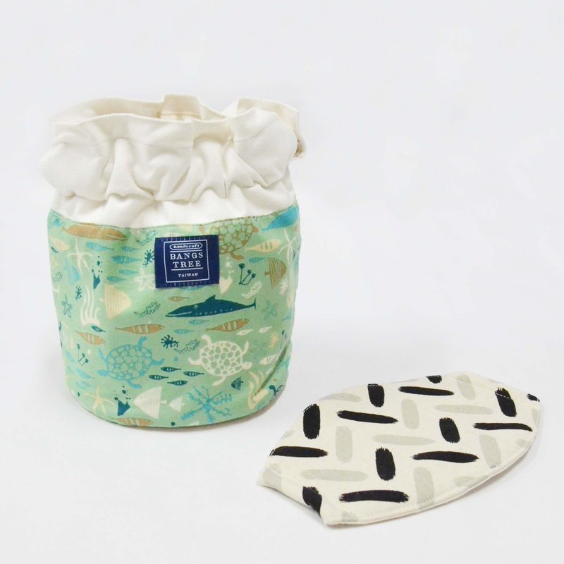 //圣诞礼物1+1// 水桶包+冬季铺棉口罩 - 侧背包/斜挎包 - 其他材质 绿色