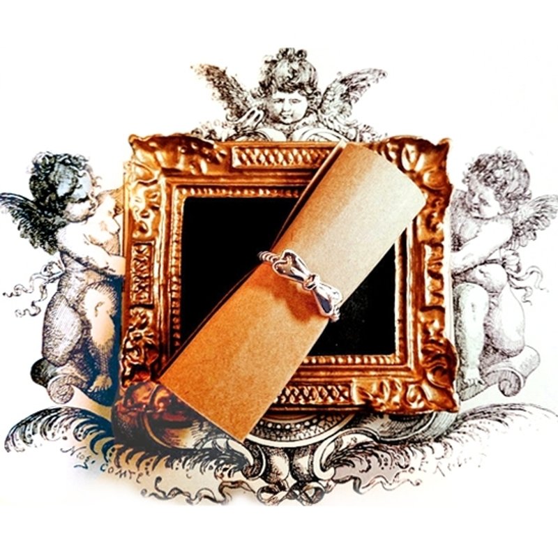 爱丽丝蝴蝶结纯银戒指 - 戒指 - 其他金属 