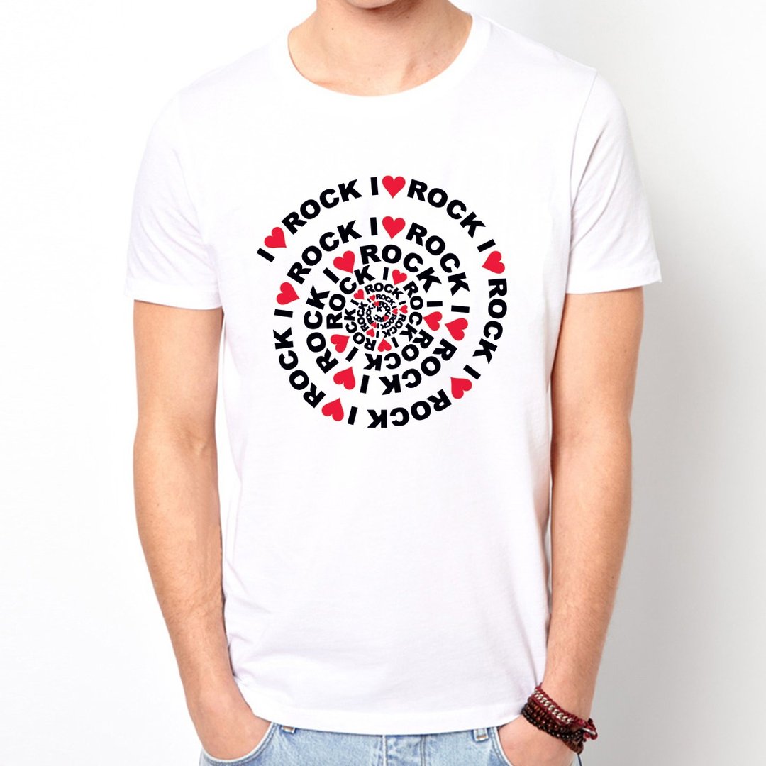 I Love Rock-SPIN短袖T恤-2色 爱摇滚 几何 设计 自创 品牌 时髦 圆 文青 Hipster - 男装上衣/T 恤 - 其他材质 多色