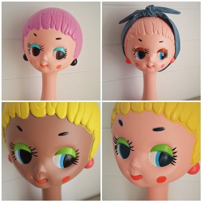 pabby下标处。4款崔姬头 Twiggy Head - 摆饰 - 塑料 多色