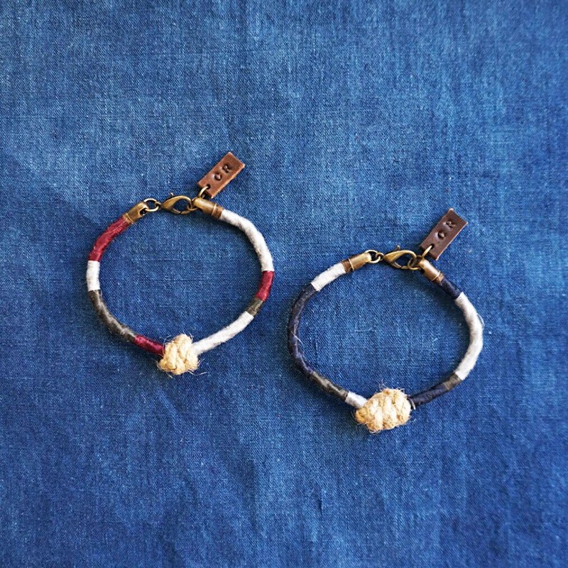 古早风童谣手绳 秋 日常练习 CR003 “一起” by Captain Ryan - 手链/手环 - 棉．麻 多色