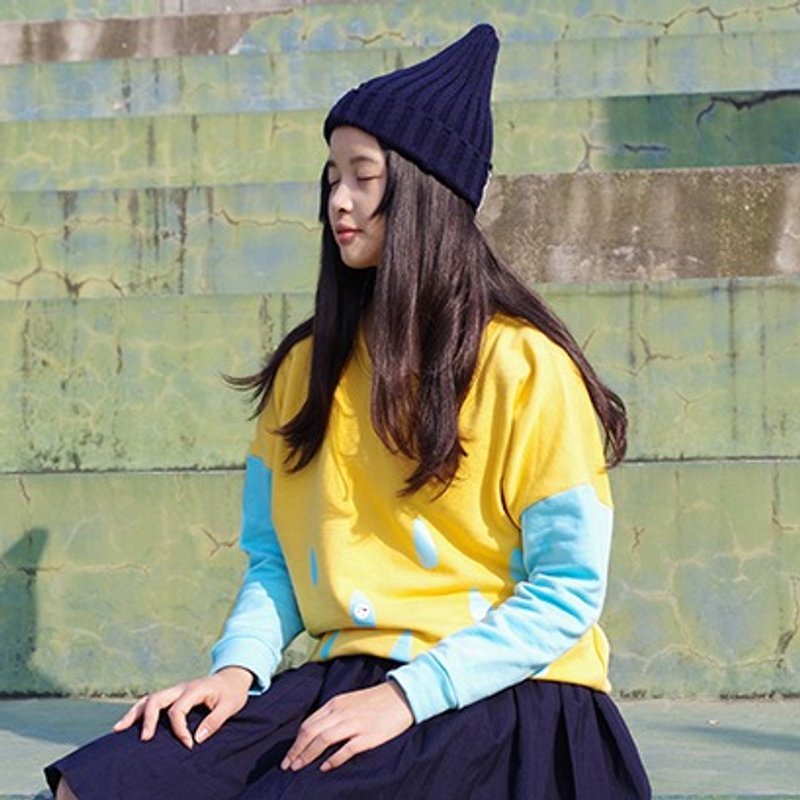 ODD MAKER 原创「怪盗小雨滴」宽松潮女秋冬外套 - 女装上衣 - 其他材质 黄色