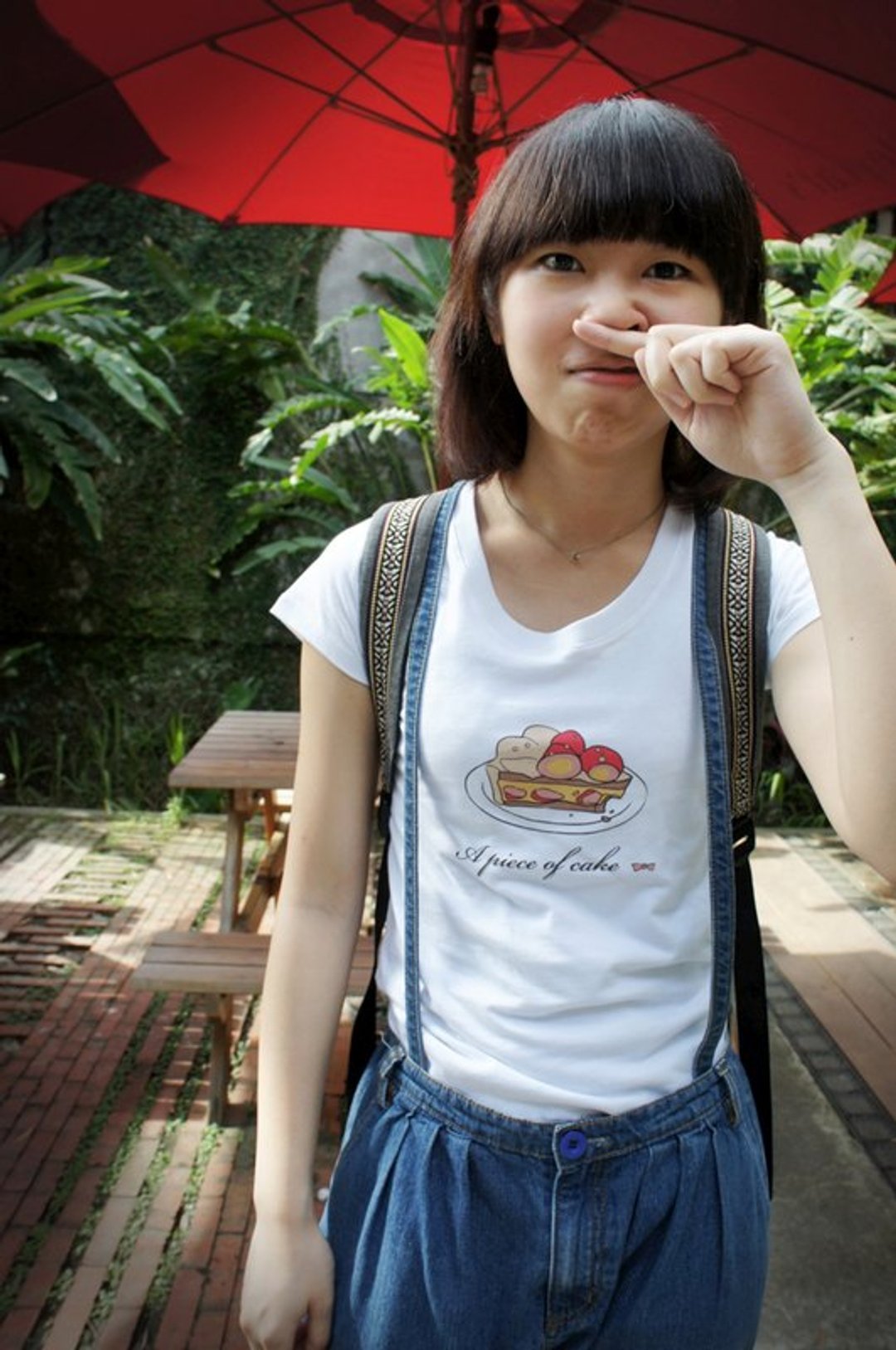 A piece of cake 蛋糕 T-shirt - 女装 T 恤 - 棉 