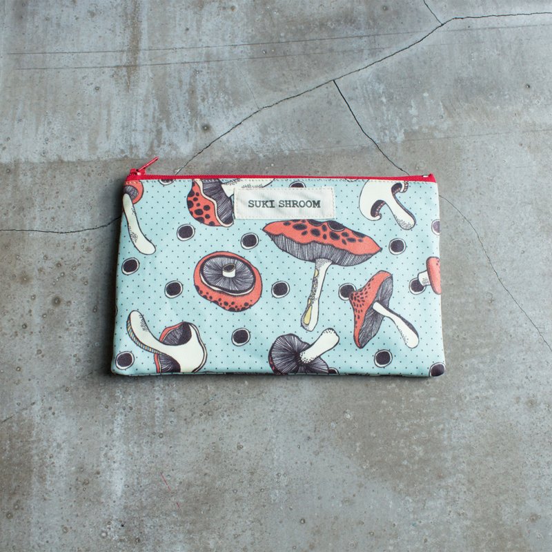 迷幻蘑菇小袋 - 化妆包/杂物包 - 其他材质 红色