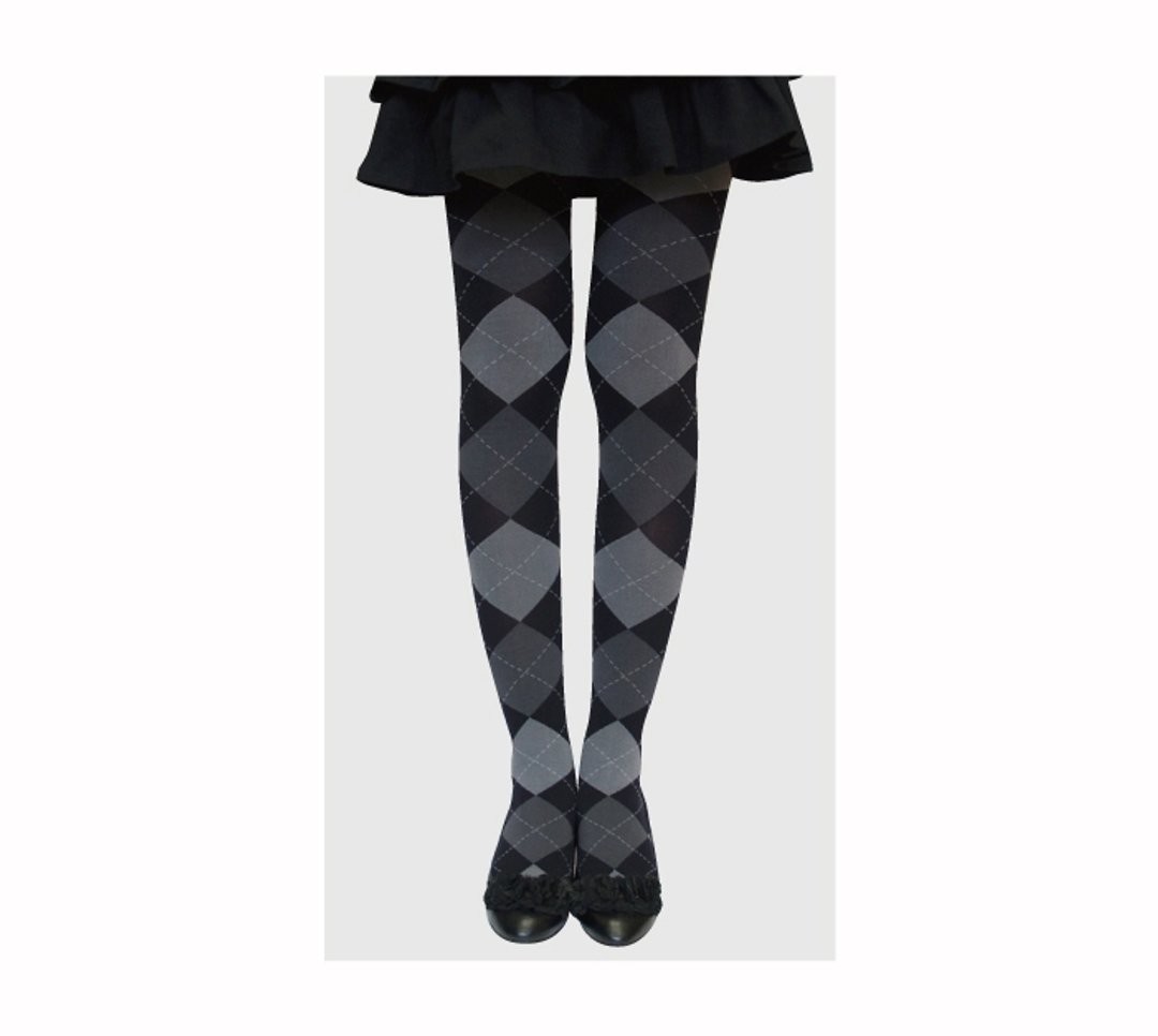 【3色】微笑而美好的踏步前进! // 经典菱格纹搭裤袜子 :::DAWN' make up your feet ::: - 袜子 - 其他材质 多色